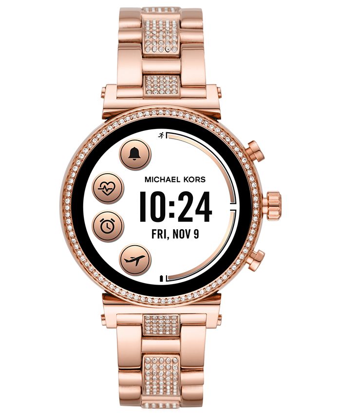 michael kors sofie hr gen 4 rose gold tone smartwatch