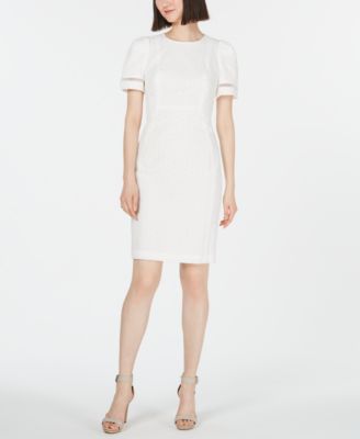 eyelet sheath dress