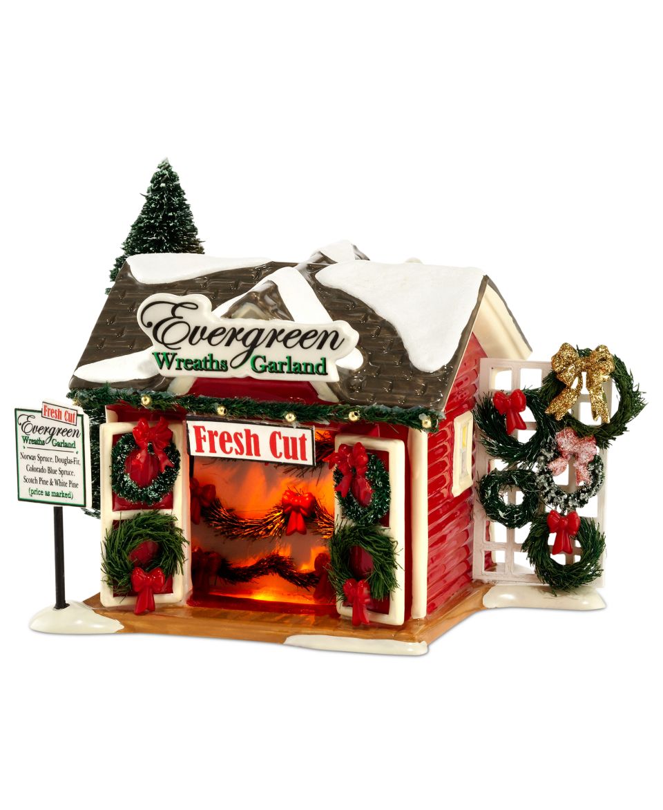 Department 56 Collectible Figurine, Snow Village Evergreen Wreaths