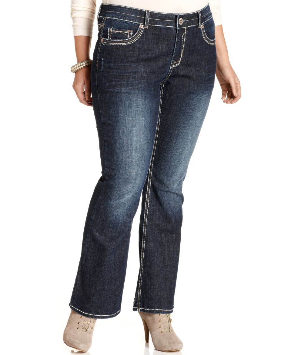 Hydraulic Plus Size Jeans, Bailey Slim Bootcut, Black Wash   Plus Size