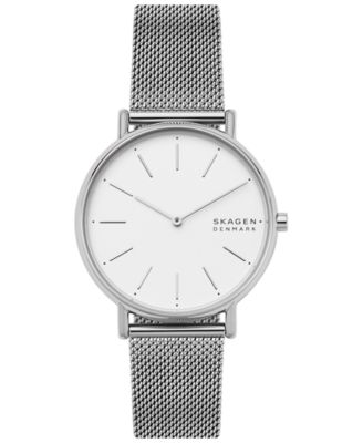 Женские часы-браслет Skagen Signatur из нержавеющей стали с сетчатым браслетом 38 мм