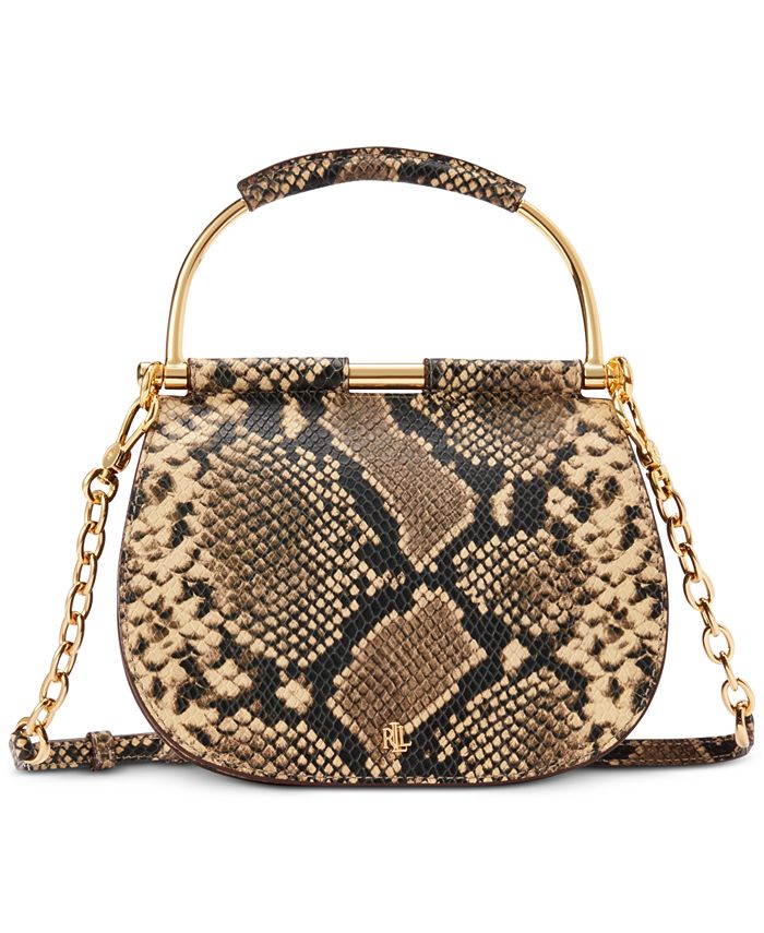Lauren Ralph Lauren Mason Snake-Embossed Leather Satchel & Reviews - Handbags & Accessories - Macy's