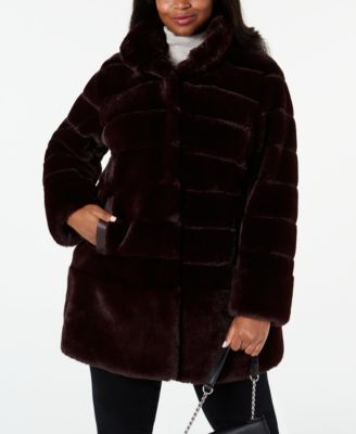 macys plus size fur coats