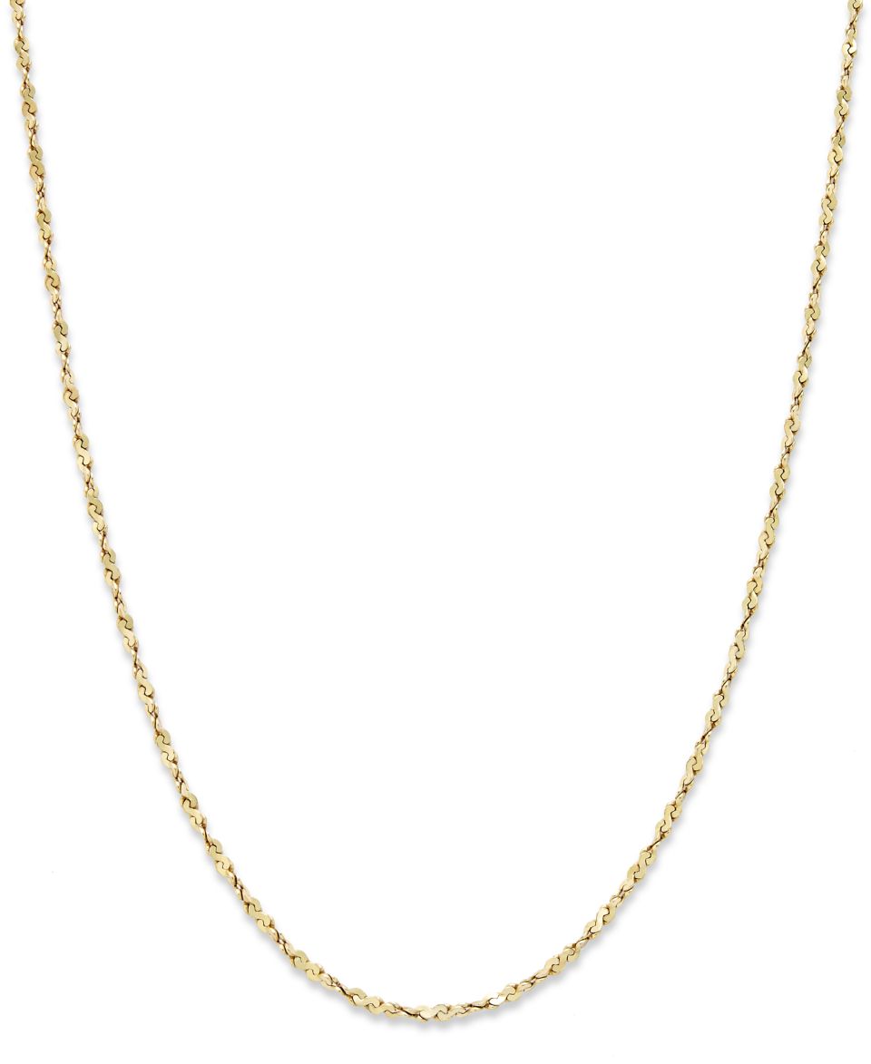 24k Gold Over Sterling Silver Necklace, 18 Twist Chain Necklace