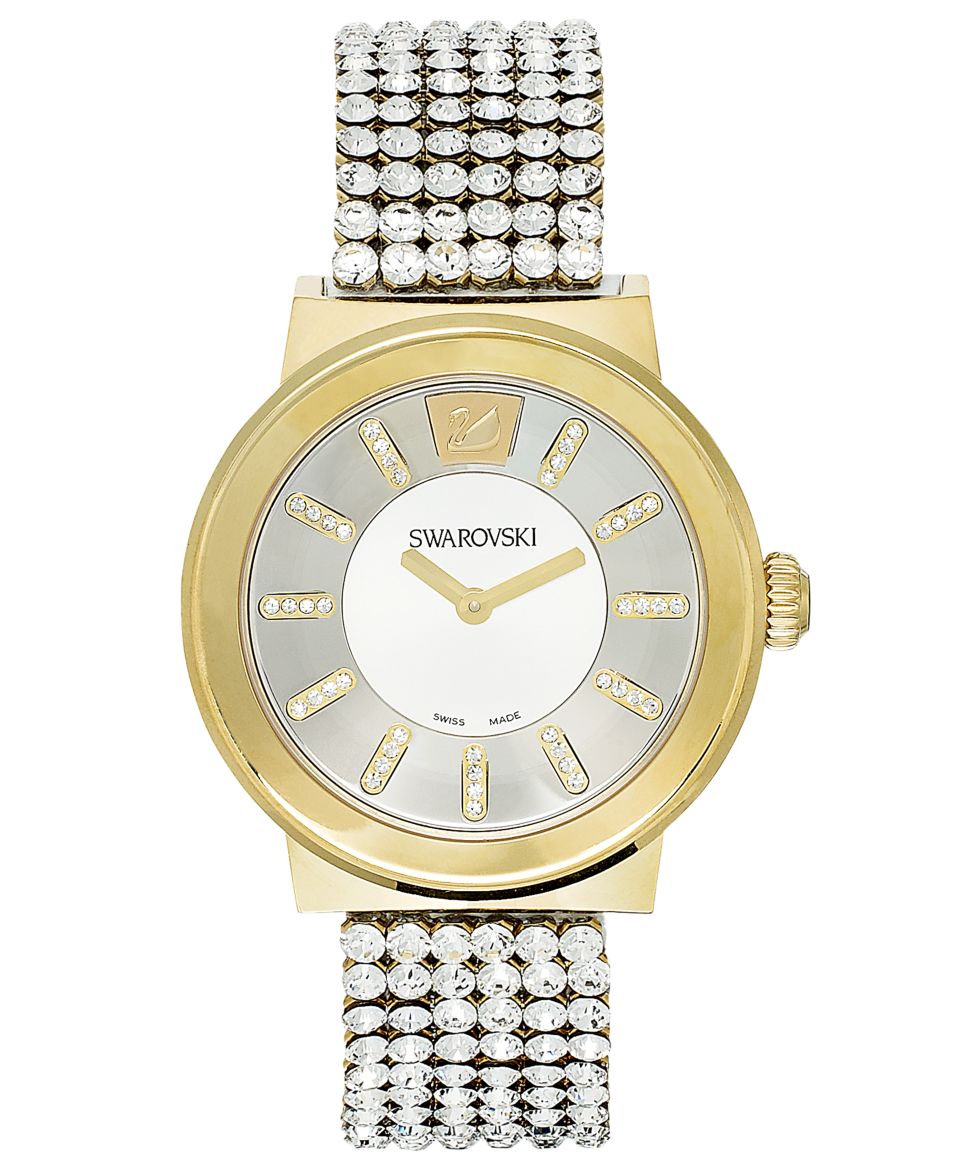 Swarovski Watch, Womens Swiss Piazza Clear Crystal Mesh Bracelet 36mm