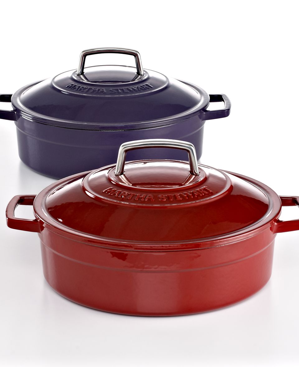 Martha Stewart Collection Collectors Enameled Cast Iron Braiser, 5 Qt