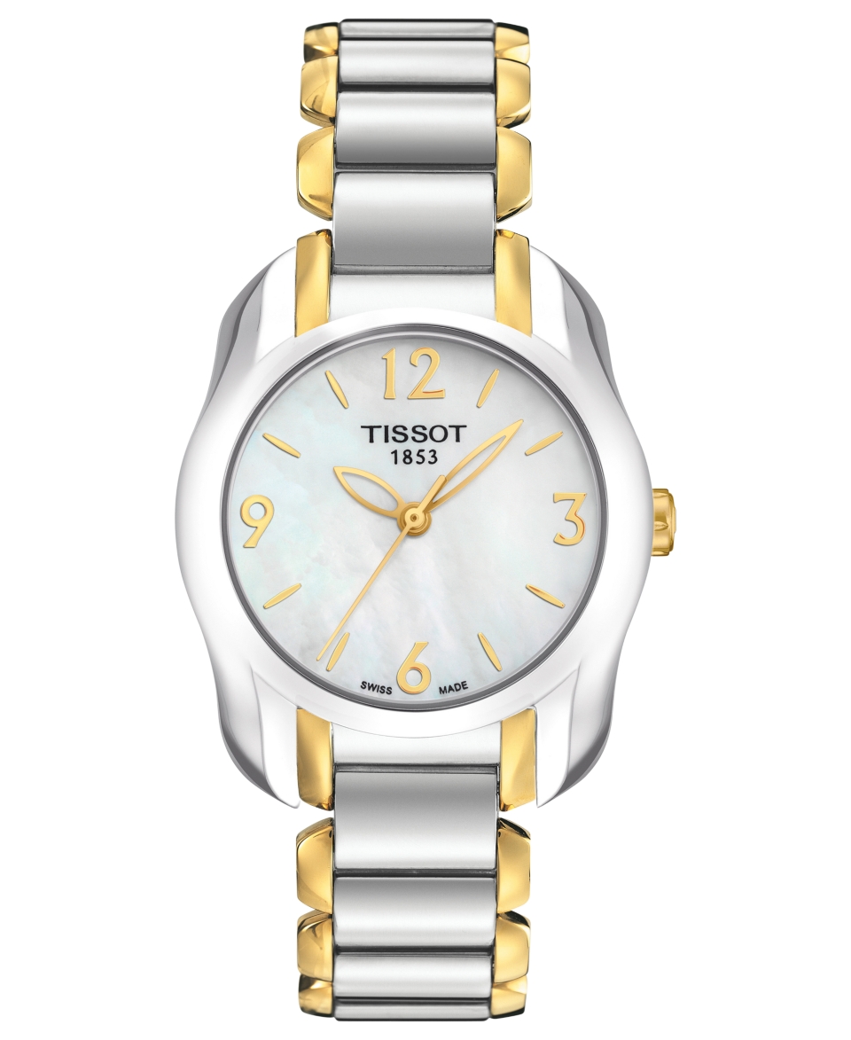 Tissot Watch, Womens Swiss T Wave Two Tone Stainless Steel Bracelet