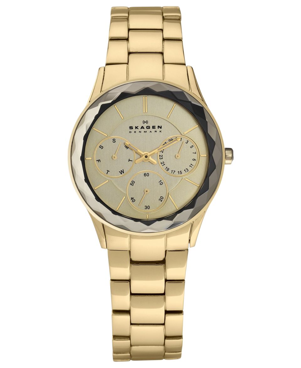 Skagen Denmark Watch, Womens Gold Tone Stainless Steel Bracelet 34mm 344LGXG   Watches   Jewelry & Watches