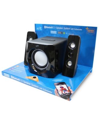 ilive 2.1 channel wireless bluetooth speakers with subwoofer & led lights