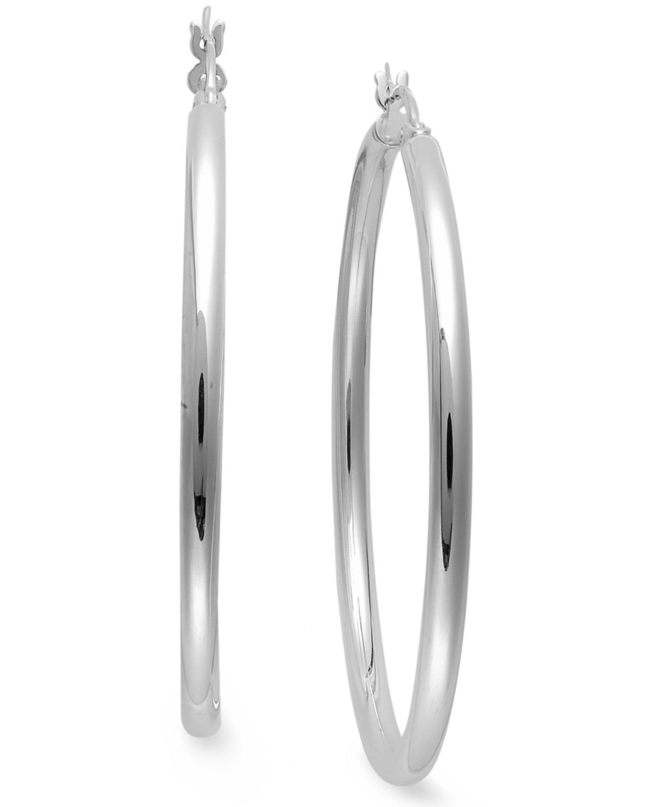 Giani Bernini Sterling Silver Earrings, Tube Hoop Earrings
