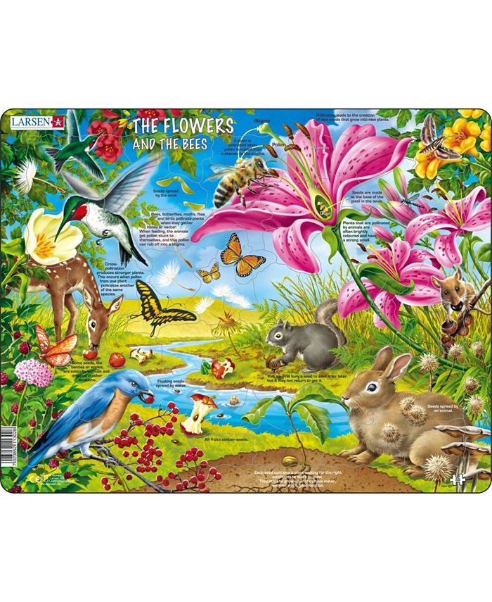 Springbok Larsen Puzzles Flowers and Bees Educational Jigsaw Puzzle 55 ...