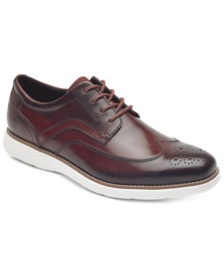rockport men's garett leather wingtip oxfords