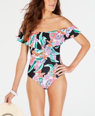 trina turk off the shoulder one piece