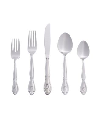 Набор столовых приборов Riverridge Rose из 46 предметов с монограммой, сервиз на 8 персон