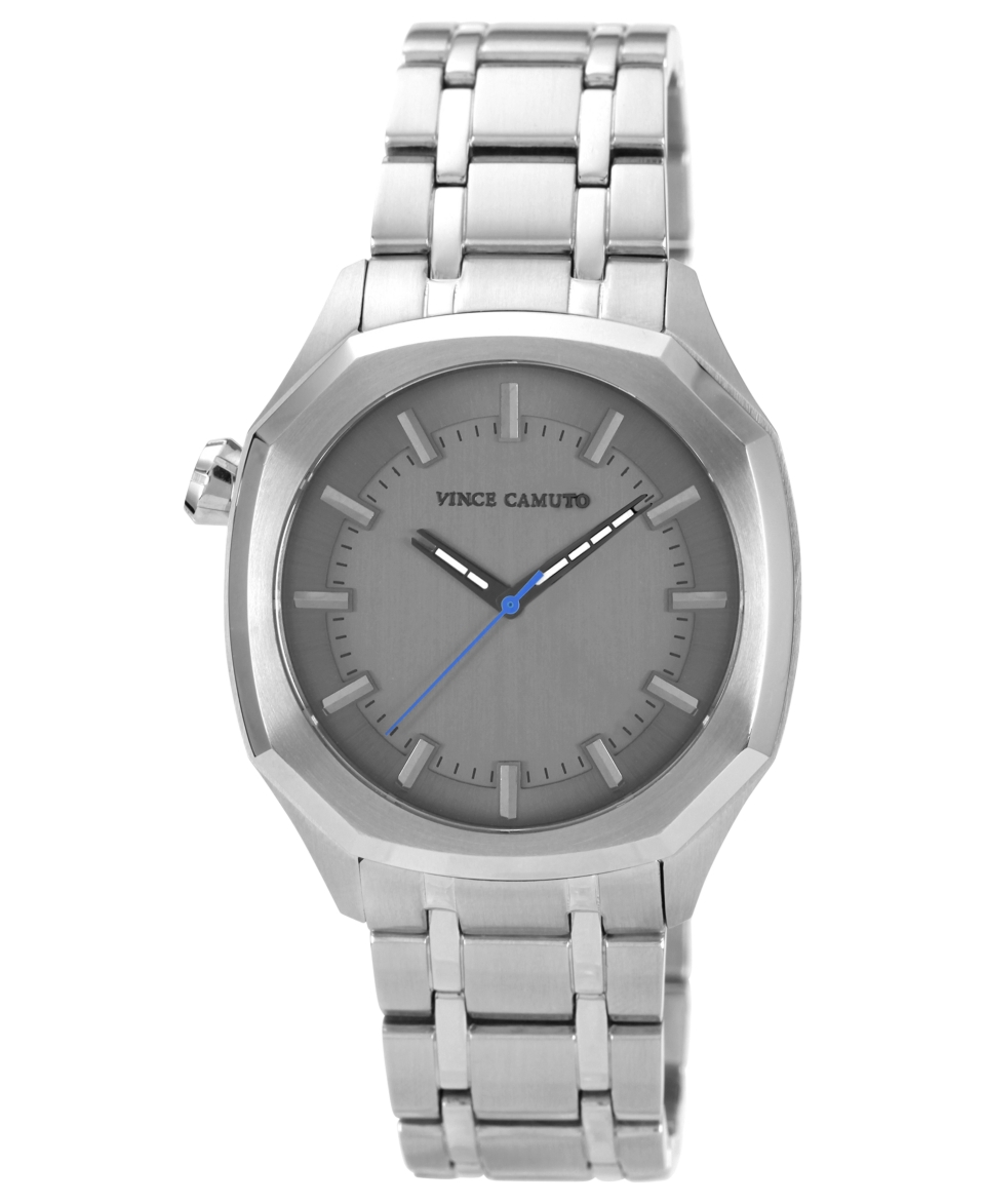 Vince Camuto Watch, Mens Stainless Steel Bracelet 42mm VC 1004GNSV