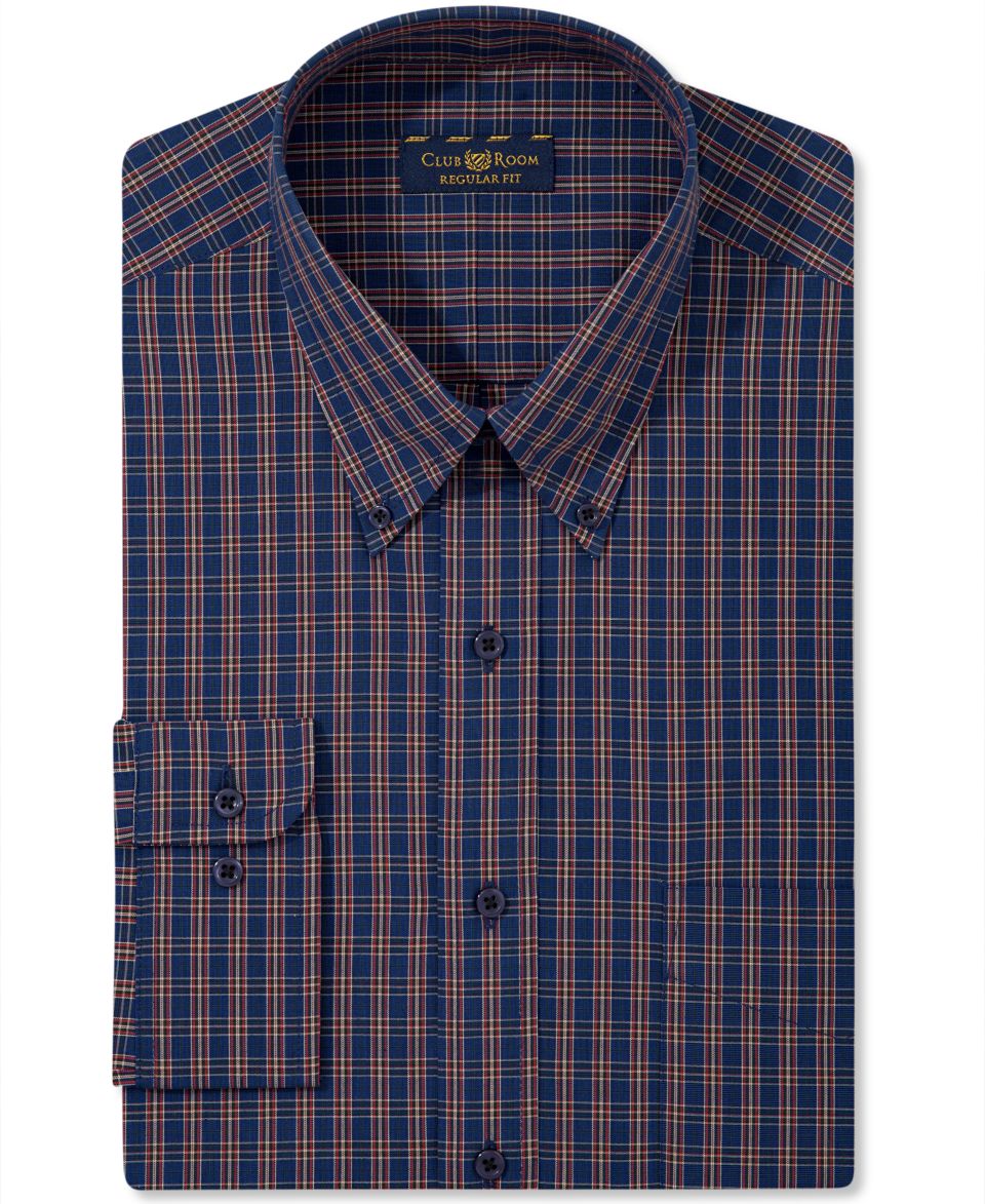 Club Room Dress Shirt, Tartan Long Sleeve Shirt