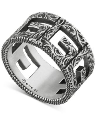 Gucci Openwork G Logo Ring in Sterling 