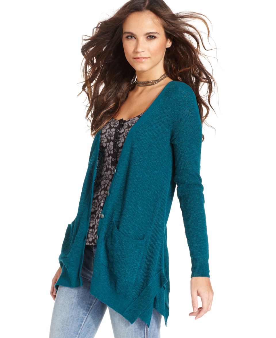 MICHAEL Michael Kors Sweater, Long Sleeve Boyfriend Cardigan   Womens