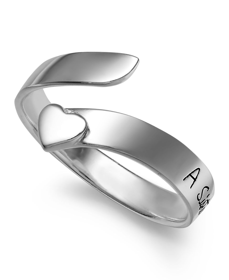 Unwritten Sterling Silver Ring, Sister Bypass Ring