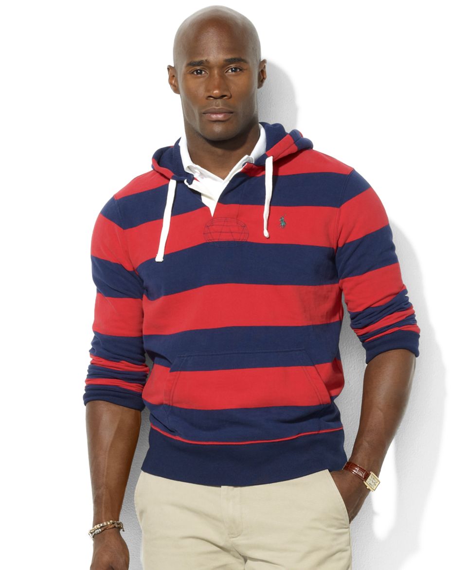 Polo Ralph Lauren Hoodie, Classic Fit Fleece Plaid Pullover Hoodie