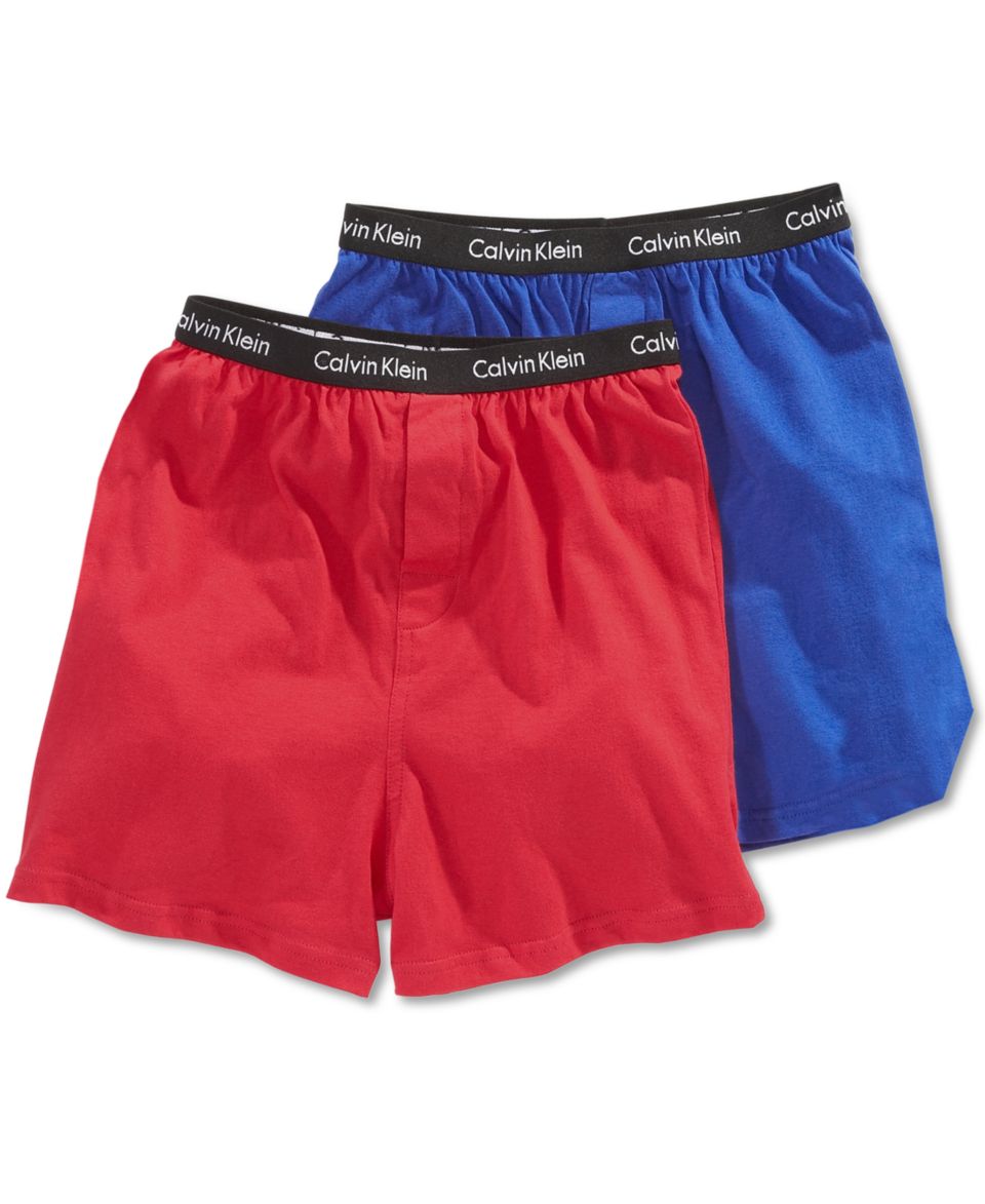 Calvin Klein Kids Boxers, Little & Big Boys 2 Pack Solid and Stripe