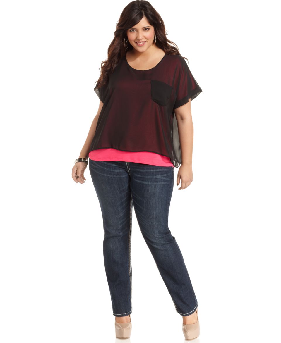 Hydraulic Plus Size Jeans, Bailey Slim Bootcut, Black Wash   Plus Size