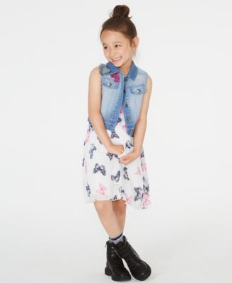 little girl jean vest