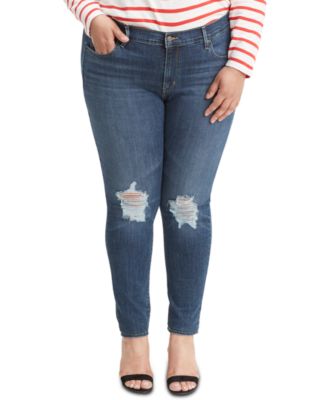Levi's Trendy Plus Size 711 Ripped 