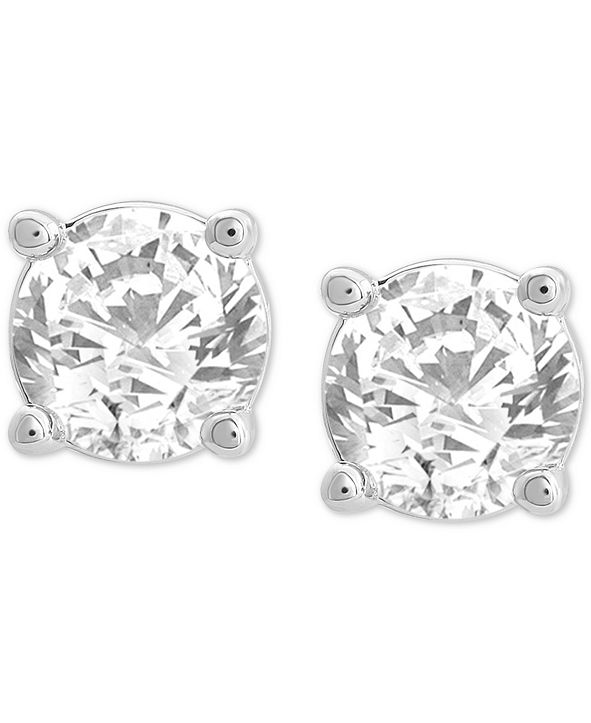 Macy's Diamond Stud Earrings (2 ct. t.w.) in 14k White Gold & Reviews