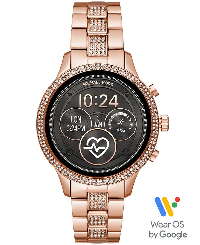 michael kors smartwatch rose gold best buy