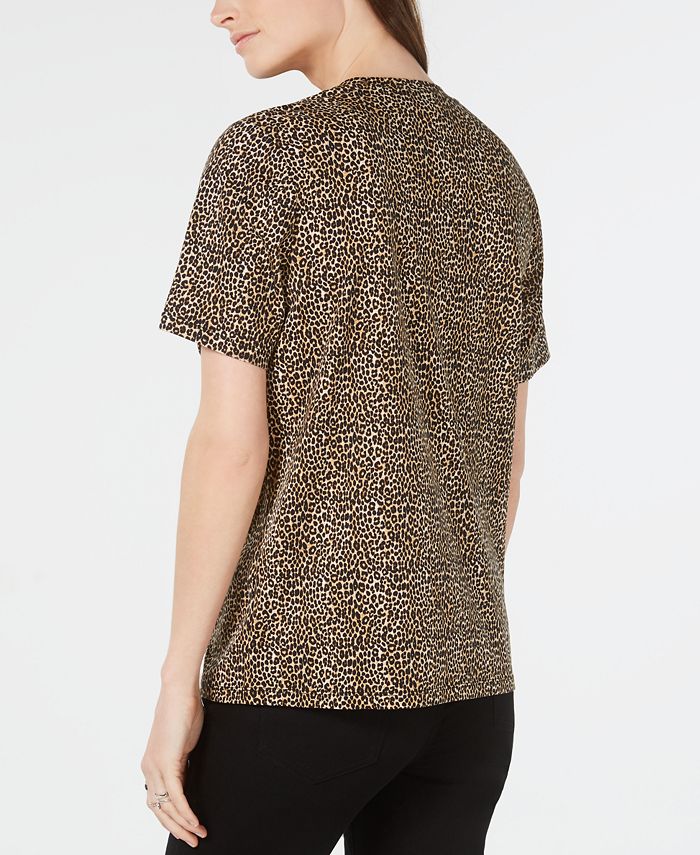 michael kors logo print cotton terry joggers