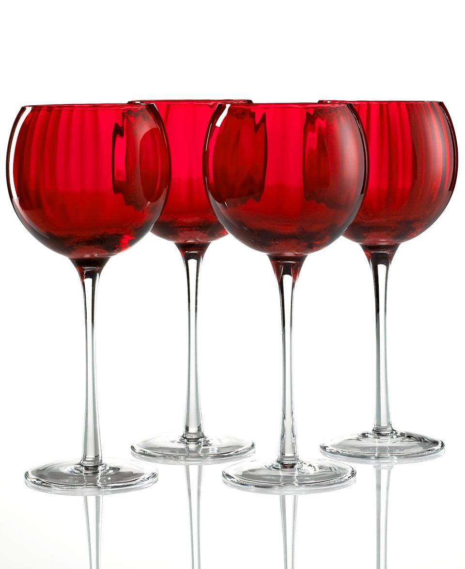 Lenox Glassware, Set of 4 Optic Balloon Wine Glasses