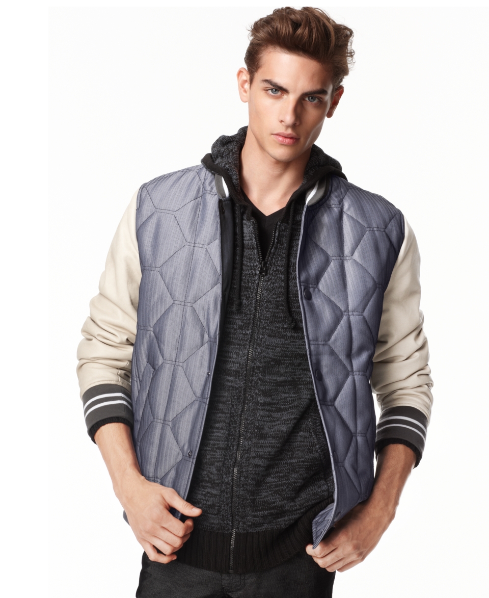 bar lll Jacket, Quilted Varsity Jacket   Mens Coats & Jackets