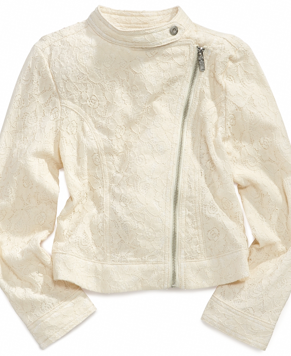 GUESS Kids Jacket, Girls Lace Jacket   Kids Girls 7 16