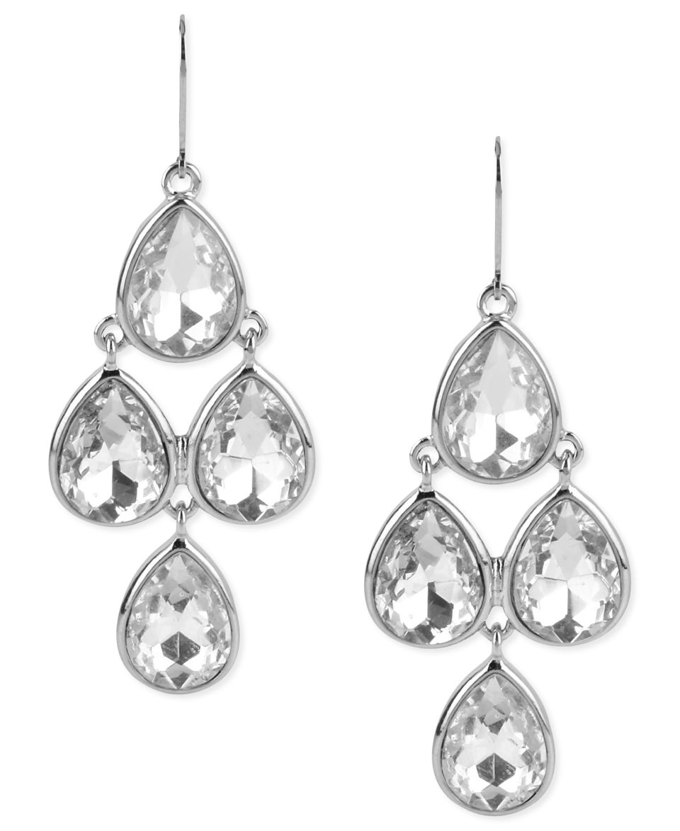 Style&co. Earrings, Silver Tone Chain Chandelier Drop Earrings