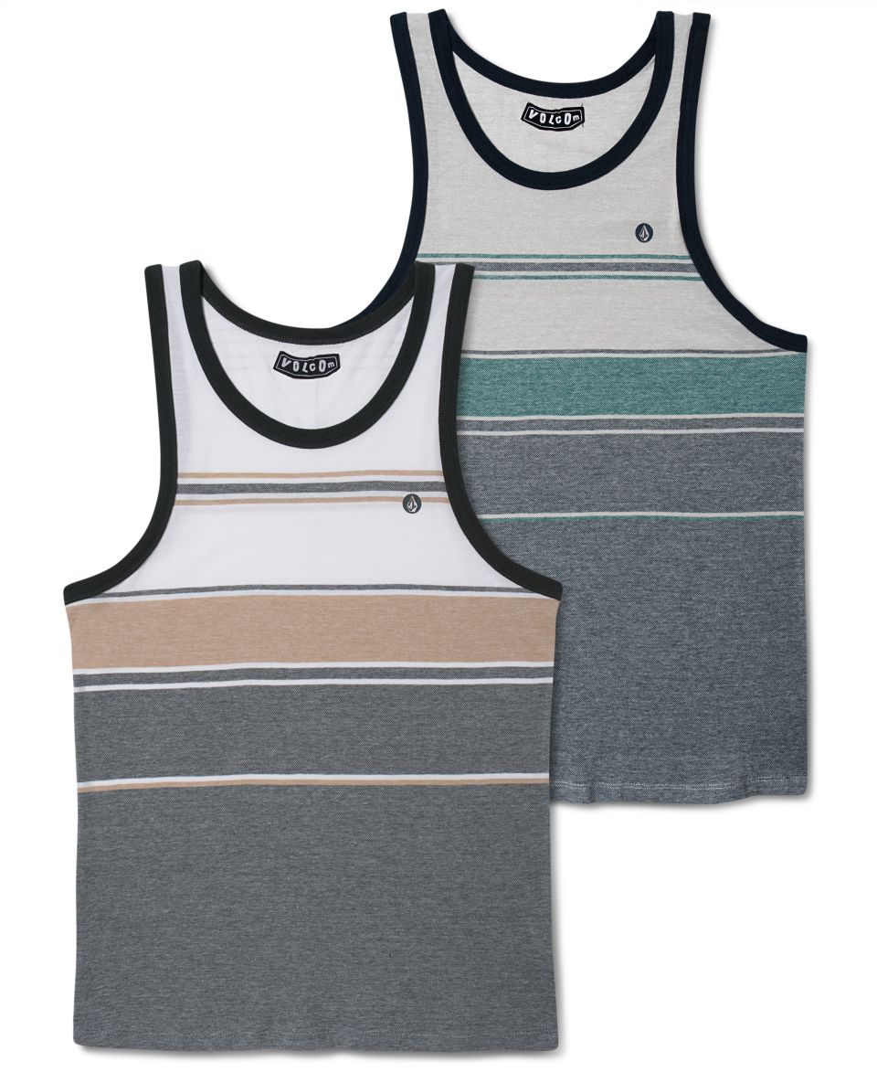 American Rag Tank, Inside Print Stripe Tank   Mens T Shirts