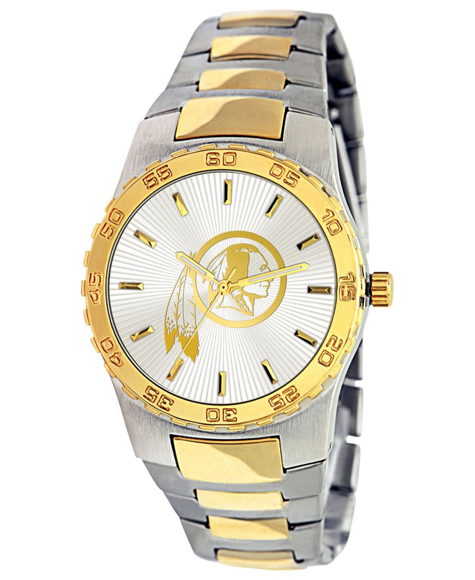 Game Time Watch, Mens Washington Redskins Two Tone Stainless Steel Bracelet 42mm NFL EXE WAS   Watches   Jewelry & Watches
