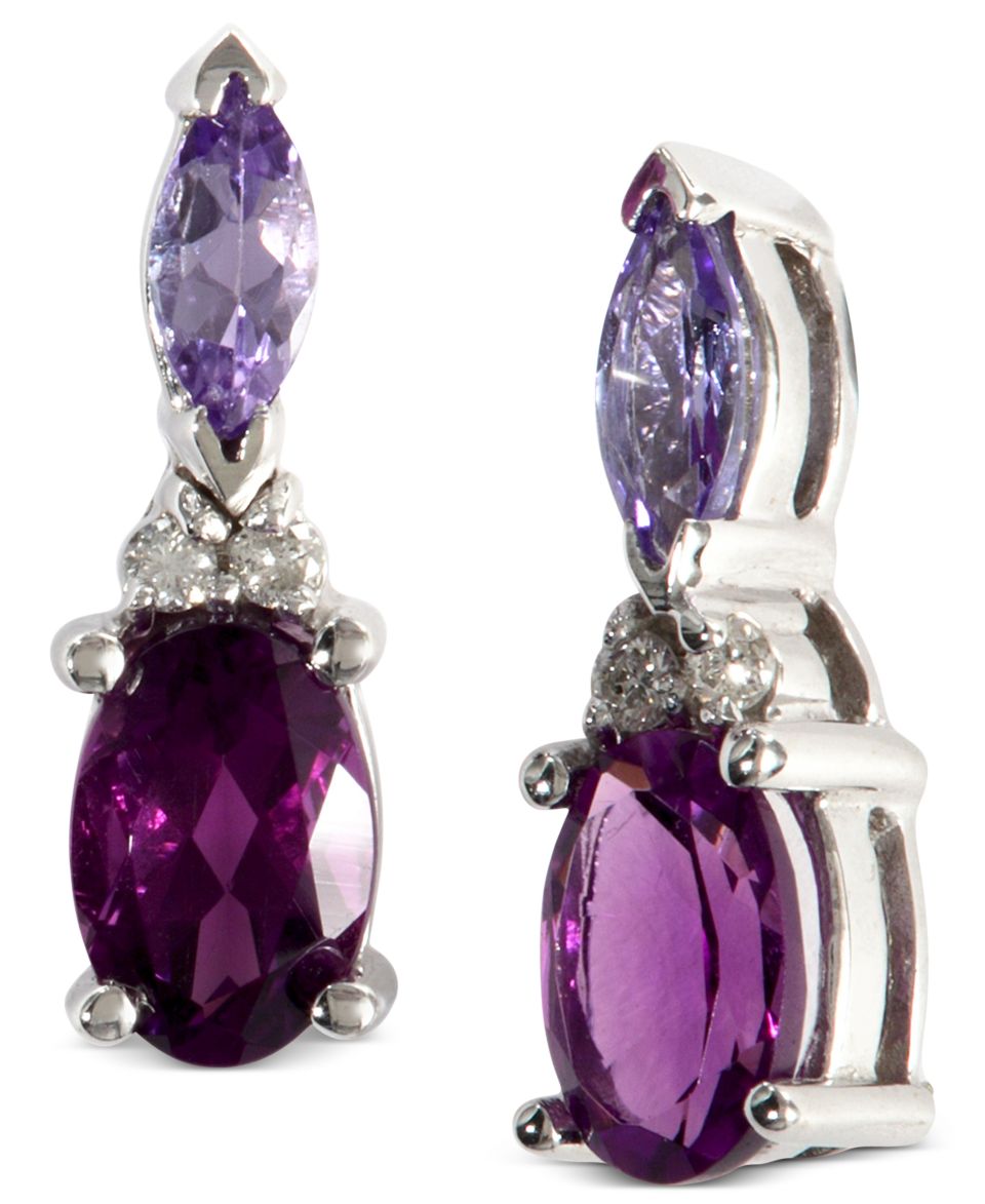 EFFY Collection 14k White Gold Earrings, Amethyst (7/8 ct. t.w