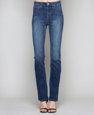 high rise slim bootcut jeans