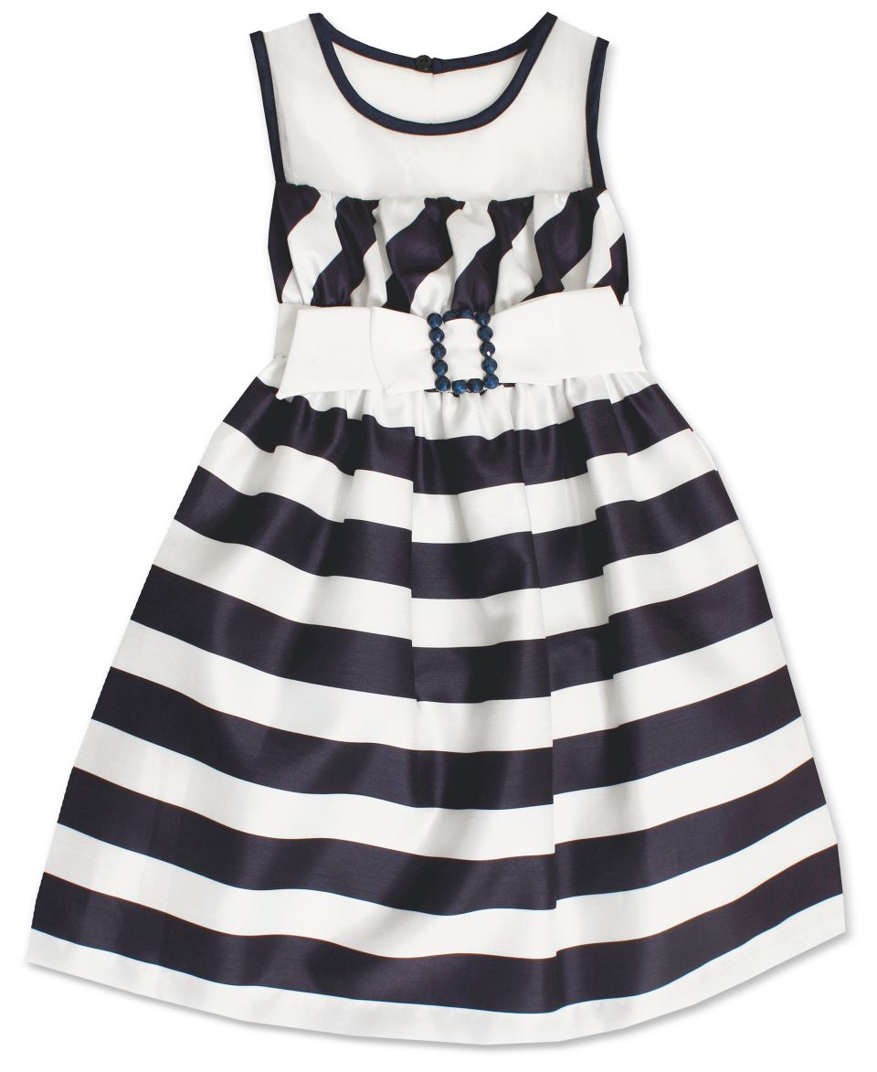 Bonnie Jean Girls Dress, Girls Chiffon Striped Dress   Kids