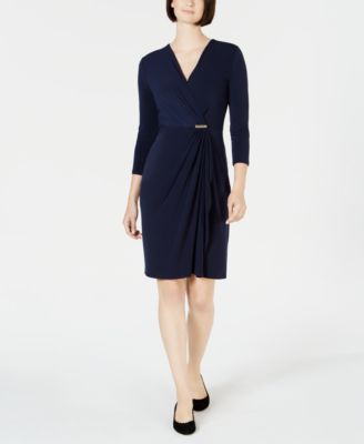 charter club faux wrap dress