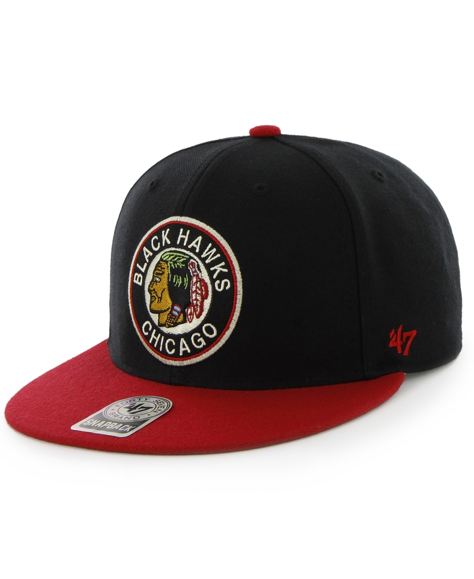 47 Brand NHL Hockey Hat, Chicago Blackhawks Big Shot Basic Hat   Mens