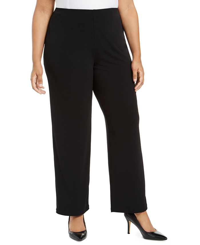 Alfani Plus Size Knit WideLeg Pant, Created for Macy's & Reviews Pants & Capris Plus Sizes