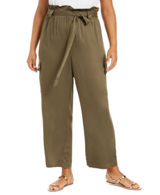 gold plus size pants