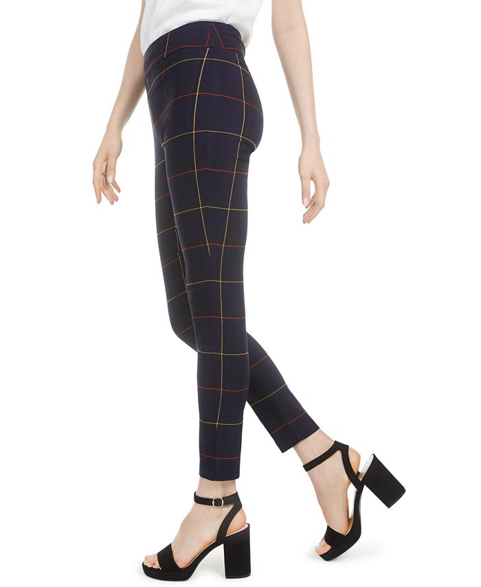 plaid skinny pants