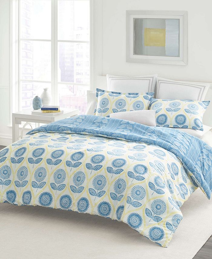 Laura Ashley Sunflower Blue Comforter Set King Reviews Duvet Covers Bed Bath Macy S Showing 251 bedding filtered to 1 brand. laura ashley sunflower blue comforter
