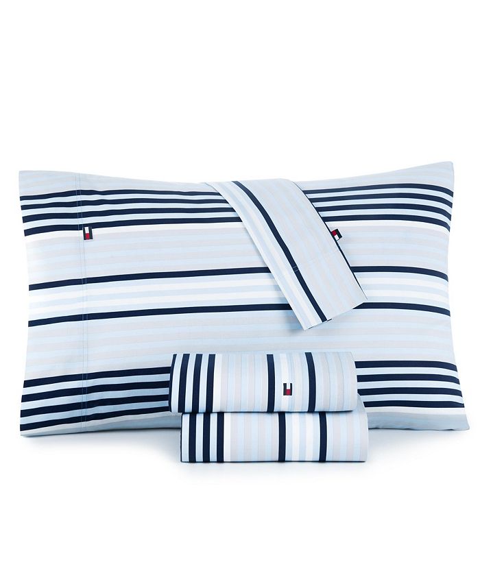 Tommy Hilfiger Ocean Stripe Twin XL Sheet Set & Reviews Sheets