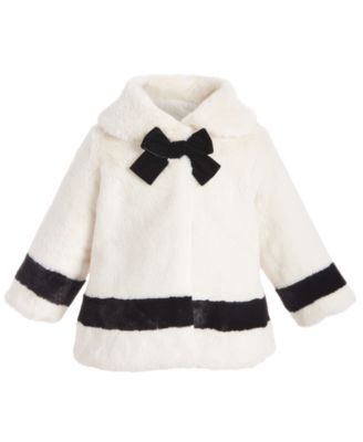 baby girl white fur coat