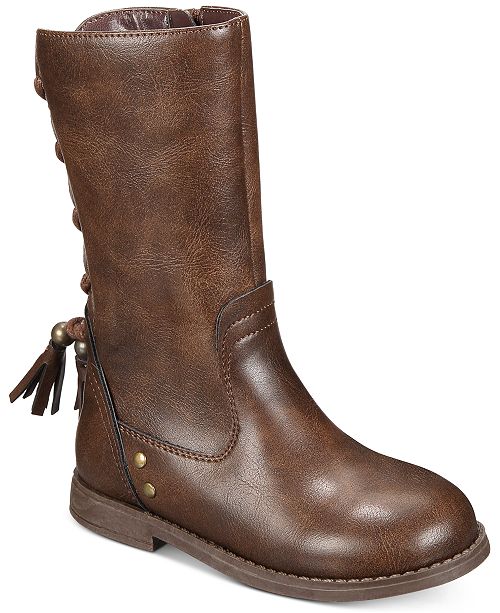Sugar Toddler Girls Lace Up Riding Boots Reviews Girls Shoes Kids Macy S