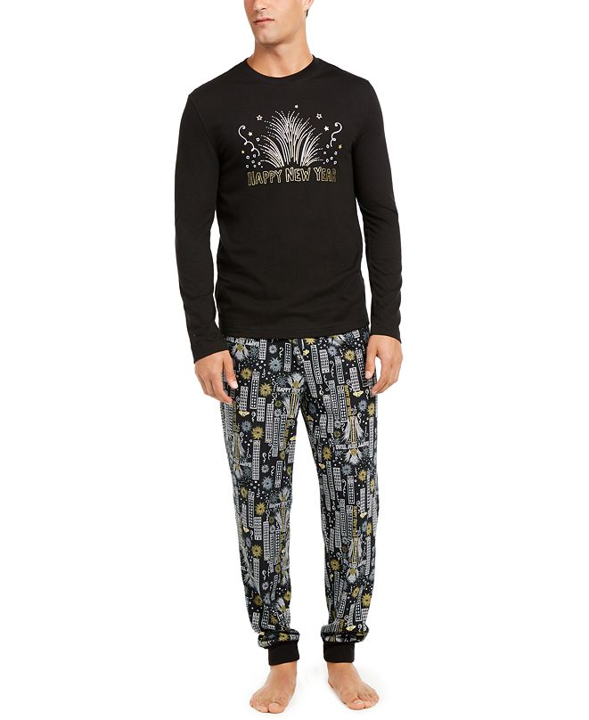 Family Pajamas Matching Men's New Year Pajama Set, Created for Macy's